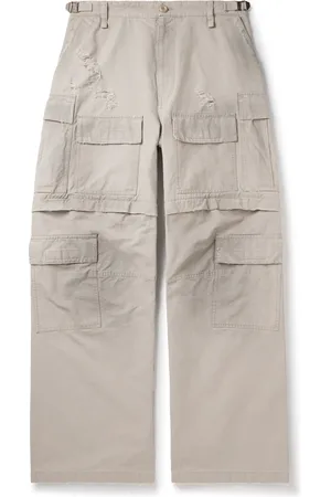 Balenciaga Convertible Distressed Cotton-Ripstop Cargo Trousers