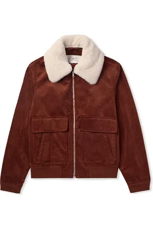 Mr P. Shearling-Trimmed Cotton-Corduroy Bomber Jacket