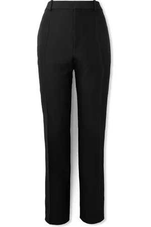 Loewe Slim-Fit Straight-Leg Grain de Poudre Wool and Silk-Blend Trousers