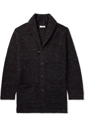 Inis Me in Shawl-Collar Merino Wool and Cashmere-Blend Cardigan
