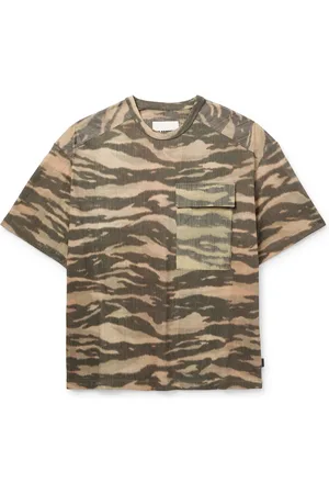 Jil Sander Printed Shell-Trimmed Cotton-Jersey T-Shirt