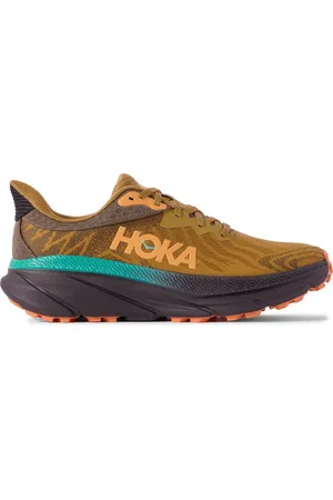 Hoka One One Challenger 7 Rubber-Trimmed Mesh Trail Running Sneakers