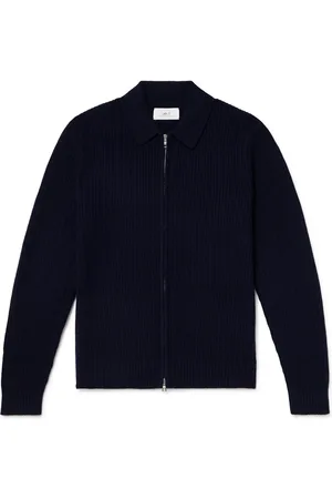 Mr P. Ribbed Wool and Cashmere-Blend Zip-Up Cardigan