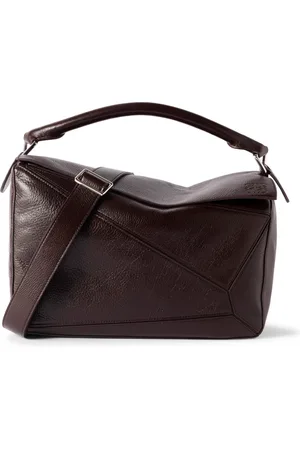 Loewe Puzzle Large Logo-Debossed Leather Messenger Bag