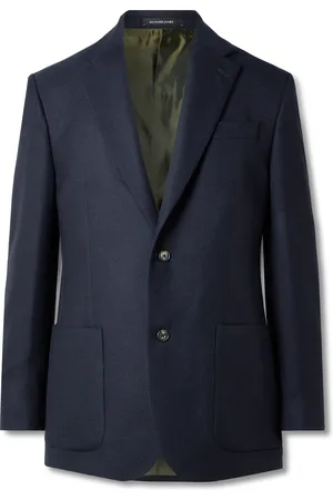 RICHARD JAMES Honeycomb-Knit Virgin Wool-Blend Blazer