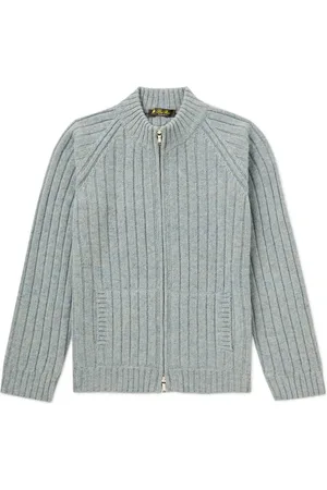 Loro Piana Ribbed Cashmere Zip-Up Cardigan