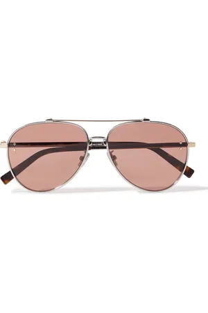 Dior CD Diamond A1U Aviator-Style Silver-Tone and Tortoiseshell Acetate Sunglasses