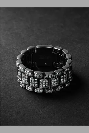 Shay 18-Karat Blackened Gold Diamond Ring