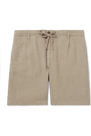 HARTFORD Tank Straight-Leg Linen Drawstring Shorts