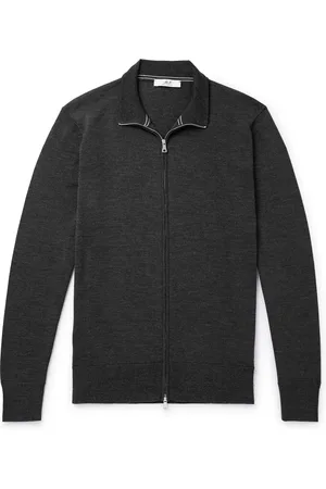 Mr P. Richard Merino Wool Zip-Up Cardigan