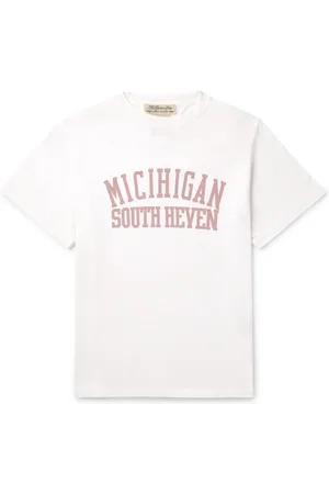 REMI RELIEF Michigan Slim-Fit Printed Cotton-Jersey T-Shirt