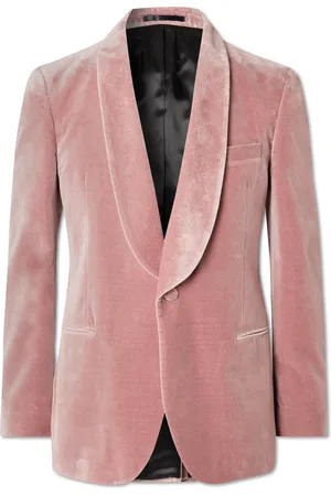 Mr P. Slim-Fit Shawl-Collar Cotton-Velvet Tuxedo Jacket
