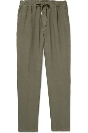 ALTEA Mattia Straight-Leg Linen Trousers