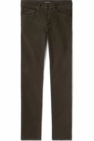 Tom Ford Slim-Fit Cotton-Blend Moleskin Trousers