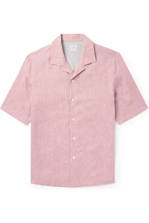 Brunello Cucinelli Camp-Collar Linen Shirt
