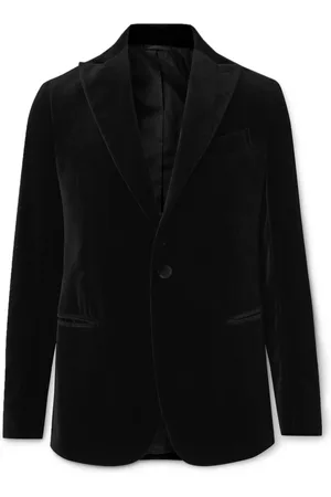 DE PETRILLO Cotton-Velvet Tuxedo Jacket