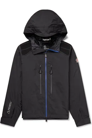 Moncler Vert Logo-Appliquéd Polartec® Alpha® Crinkled-Shell and Mesh Hooded Jacket