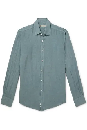 CANALI Garment-Dyed Linen Shirt