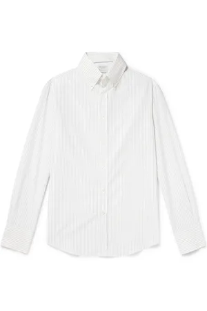 Brunello Cucinelli Striped Cotton-Poplin Shirt