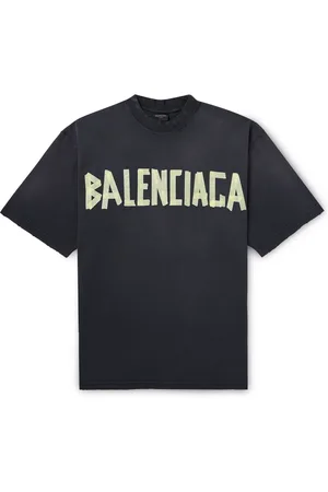 Balenciaga Oversized Distressed Logo-Print Cotton-Jersey T-Shirt