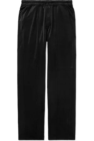Tom Ford Wide-Leg Silk and Cotton-Blend Velvet Trousers