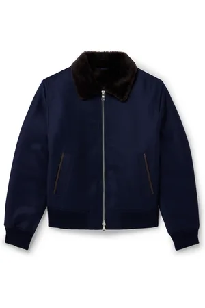 Mr P. Shearling-Lined Brushed-Wool Jacket