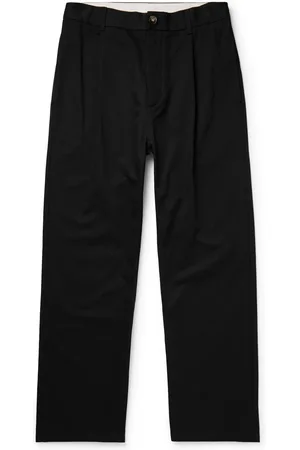 Marni Straight-Leg Pleated Cotton-Gabardine Trousers