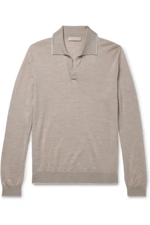 Saman Amel Capell Slim-Fit Cashmere and Silk-Blend Polo Shirt