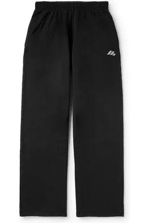 Balenciaga Wide-Leg Logo-Print Cotton-Jersey Sweatpants