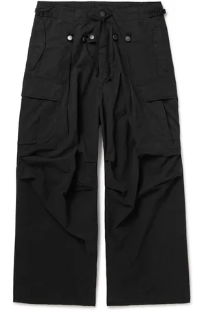KAPITAL Jumbo Wide-Leg Cotton-Blend Ripstop Cargo Trousers