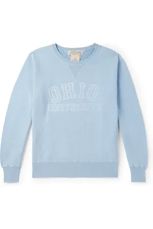 REMI RELIEF Ohio Distressed Printed Cotton-Jersey Sweatshirt