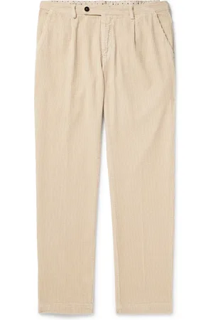 MASSIMO ALBA Ionio2 Tapered Pleated Cotton-Corduroy Trousers