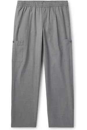 DIME Wide-Leg Pleated Twill Cargo Trousers