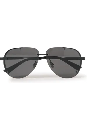 Dior NeoDior A1U Aviator-Style Guilloché Gunmetal-Tone Sunglasses