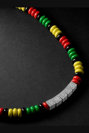 Lauren Rubinski Jamaica Silver and Enamel Beaded Necklace