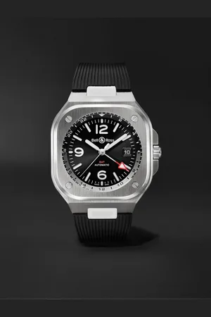 Bell & Ross BR 05 Automatic GMT 41mm Stainless Steel and Rubber Watch, Ref. No. BR05G-BL-ST/SRB