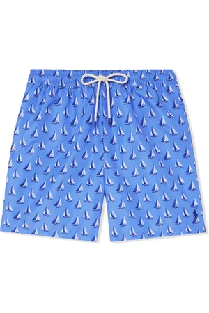 Ralph Lauren Traveler Straight-Leg Mid-Length Printed Recycled Swim Shorts