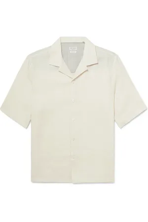Brunello Cucinelli Camp-Collar Linen Shirt