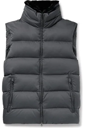 HERNO Faux Shearling-Trimmed Quilted Shell Down Gilet