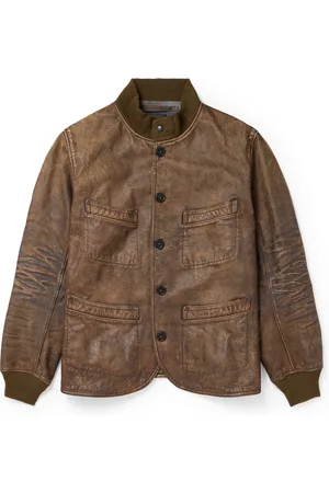 Ralph Lauren Parkhurst Distressed Leather Jacket