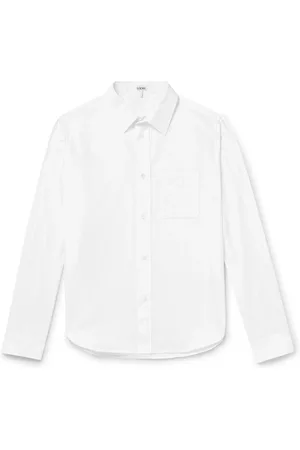 Loewe Logo-Embroidered Cotton-Poplin Shirt
