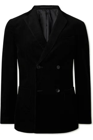 Mr P. Double Breasted Cotton and Cashmere-Blend Corduroy Blazer