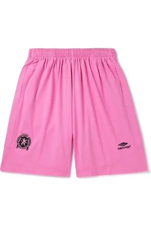 Balenciaga Wide-Leg Logo-Embroidered Cotton-Jersey Shorts