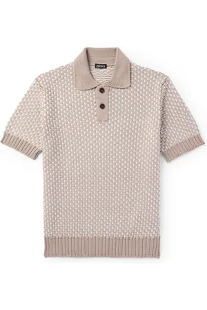 Ermenegildo Zegna Silk, Cotton and Linen-Blend Polo Shirt