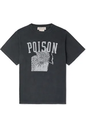 REMI RELIEF Poison Cat Printed Cotton-Jersey T-Shirt