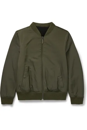 YVES SALOMON Reversible Shell and Shearling Bomber Jacket