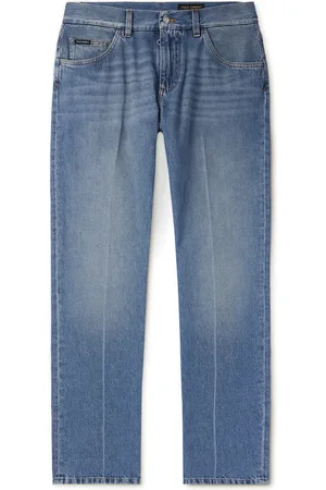 Dolce & Gabbana Straight-Leg Logo-Appliquéd Jeans