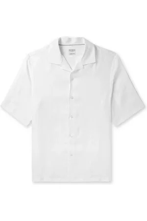 Brunello Cucinelli Camp-Collar Linen Shirt