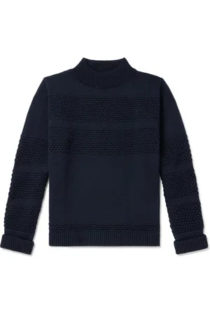 S.N.S. HERNING Fisherman II Textured Virgin Wool Rollneck Sweater