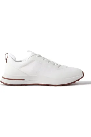 Loro Piana Weekend Walk Leather-Trimmed Mesh Sneakers